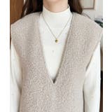 Vネックジャンパースカートリングフェイクウール | moment+ | 詳細画像28