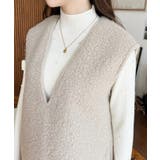 Vネックジャンパースカートリングフェイクウール | moment+ | 詳細画像29