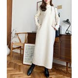 Vネックジャンパースカートリングフェイクウール | moment+ | 詳細画像3