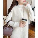 Vネックジャンパースカートリングフェイクウール | moment+ | 詳細画像7