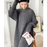 指ぬきボリュームスリーブミックスニットロングワンピース | moment+ | 詳細画像31