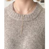 指ぬきボリュームスリーブミックスニットロングワンピース | moment+ | 詳細画像46