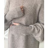 指ぬきボリュームスリーブミックスニットロングワンピース | moment+ | 詳細画像47