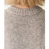 指ぬきボリュームスリーブミックスニットロングワンピース | moment+ | 詳細画像48