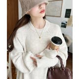 指ぬきボリュームスリーブミックスニットロングワンピース | moment+ | 詳細画像59