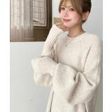 指ぬきボリュームスリーブミックスニットロングワンピース | moment+ | 詳細画像65