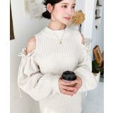 袖リボンショルダースリットニットワンピース | moment+ | 詳細画像13 