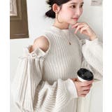 袖リボンショルダースリットニットワンピース | moment+ | 詳細画像16 