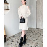 袖リボンショルダースリットニットワンピース | moment+ | 詳細画像17 