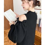 袖リボンショルダースリットニットワンピース | moment+ | 詳細画像20 