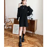 袖リボンショルダースリットニットワンピース | moment+ | 詳細画像21 