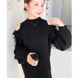 袖リボンショルダースリットニットワンピース | moment+ | 詳細画像26 