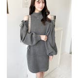 袖リボンショルダースリットニットワンピース | moment+ | 詳細画像29 