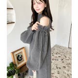 袖リボンショルダースリットニットワンピース | moment+ | 詳細画像32 