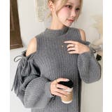 袖リボンショルダースリットニットワンピース | moment+ | 詳細画像34 