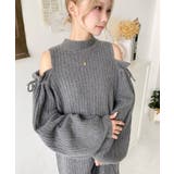 袖リボンショルダースリットニットワンピース | moment+ | 詳細画像36 