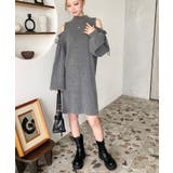 袖リボンショルダースリットニットワンピース | moment+ | 詳細画像38 