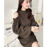 袖リボンショルダースリットニットワンピース | moment+ | 詳細画像39 