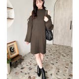 袖リボンショルダースリットニットワンピース | moment+ | 詳細画像42 