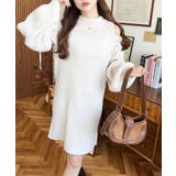 袖リボンショルダースリットニットワンピース | moment+ | 詳細画像5 