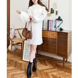 袖リボンショルダースリットニットワンピース | moment+ | 詳細画像6 