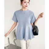 半袖ニットペプラムプルオーバー | moment+ | 詳細画像27 