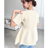 半袖ニットペプラムプルオーバー | moment+ | 詳細画像6 