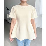 半袖ニットペプラムプルオーバー | moment+ | 詳細画像7 