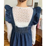 デニムフロントジップショルダーフリルティアードワンピース ライトオンス | moment+ | 詳細画像17 