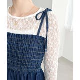 ライトオンスデニムシャーリングティアードキャミワンピース(デニムワンピース) | moment+ | 詳細画像12 