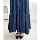 ライトオンスデニムシャーリングティアードキャミワンピース(デニムワンピース) | moment+ | 詳細画像13 