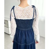 ライトオンスデニムシャーリングティアードキャミワンピース(デニムワンピース) | moment+ | 詳細画像14 