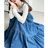 ライトオンスデニムシャーリングティアードキャミワンピース(デニムワンピース) | moment+ | 詳細画像20 