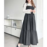 ライトオンスデニムシャーリングティアードキャミワンピース(デニムワンピース) | moment+ | 詳細画像4 