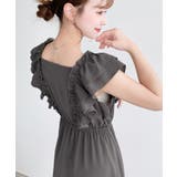 フロントシャーリングフリルワンピース | moment+ | 詳細画像4 