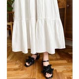 シャーリングリボンカシュクールティアードワンピース コットンワッシャー | moment+ | 詳細画像10 