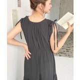 シャーリングリボンカシュクールティアードワンピース コットンワッシャー | moment+ | 詳細画像19 