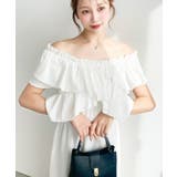 コットンワッシャー2WAYクロスフリルオフショルティアードワンピース | moment+ | 詳細画像15 