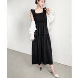 シャーリングティアードカットソーキャミワンピース | moment+ | 詳細画像10 