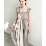 シャーリングティアードカットソーキャミワンピース | moment+ | 詳細画像3 