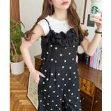 ギンガム＆ドットフリルオールインワン | moment+ | 詳細画像13 