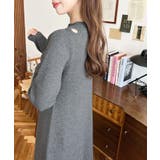 アシメカットアウトスウェットライクウォッシャブルニットワンピース | moment+ | 詳細画像10 