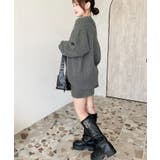 《セットアップ》ケーブル編みポロ&ショートパンツセットアップニット | moment+ | 詳細画像14 