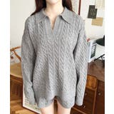 《セットアップ》ケーブル編みポロ&ショートパンツセットアップニット | moment+ | 詳細画像20 