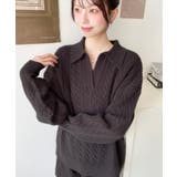 《セットアップ》ケーブル編みポロ&ショートパンツセットアップニット | moment+ | 詳細画像29 