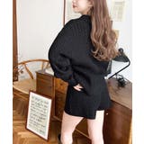 《セットアップ》ケーブル編みポロ&ショートパンツセットアップニット | moment+ | 詳細画像6 