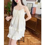 コットンレースフリルティアードキャミワンピース | moment+ | 詳細画像30 