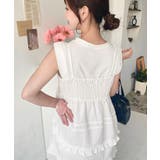 コットンレースフリルティアードキャミワンピース | moment+ | 詳細画像4 