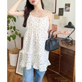 ホワイト系その他 | コットンレースフリルティアードキャミワンピース | moment+