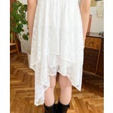 フラワーストレッチレースイレギュラーヘムキャミミニワンピース | moment+ | 詳細画像11